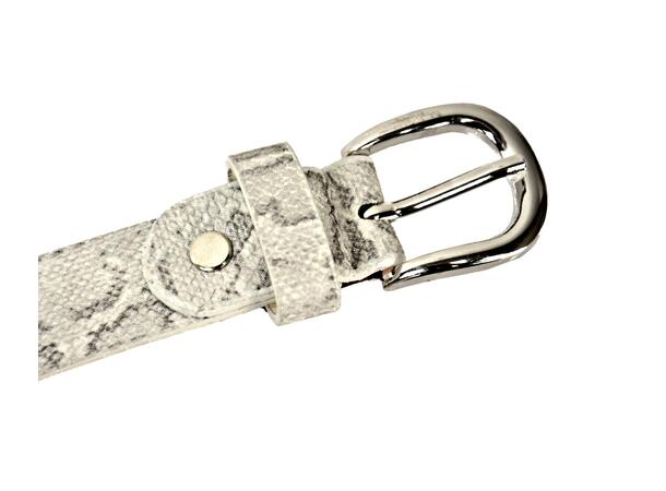 Belte 3cm shiny m/studs   sølv/hvit 